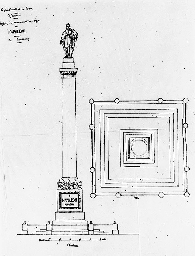 Projet d’un monument à Napoléon à Ajaccio, 1835