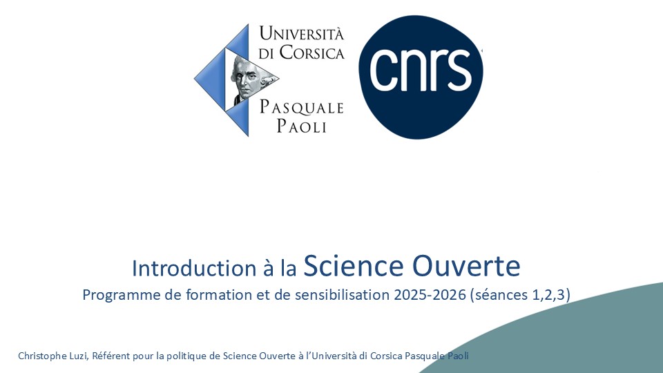 S&eacute;ance 1 &mdash; Introduction &agrave; la Science Ouverte
