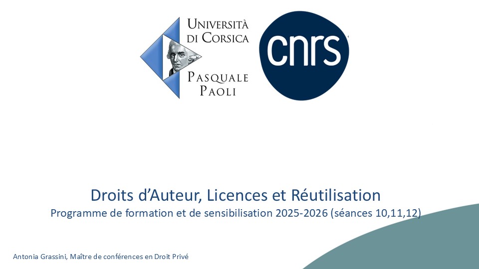S&eacute;ance 5 &mdash; Droits d&rsquo;Auteur, Licences et R&eacute;utilisation