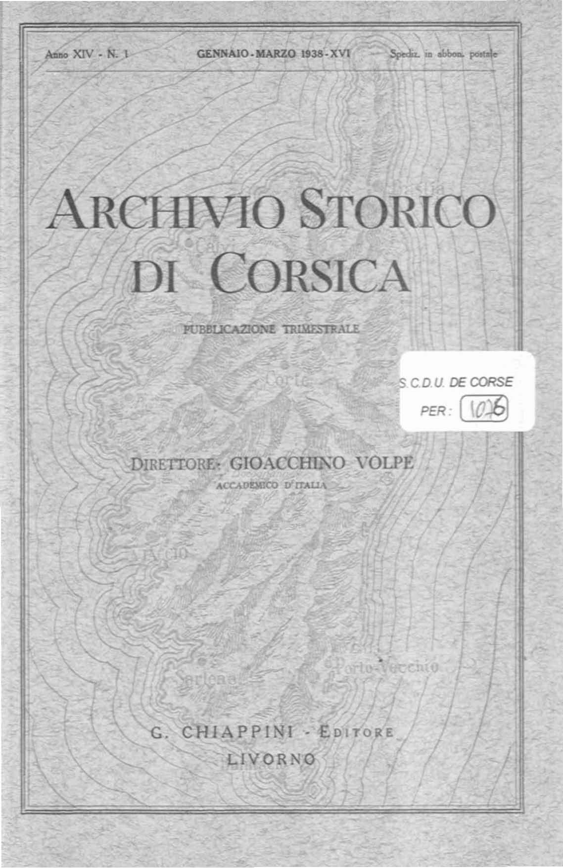 >Archivio Storico di Corsica (1938)