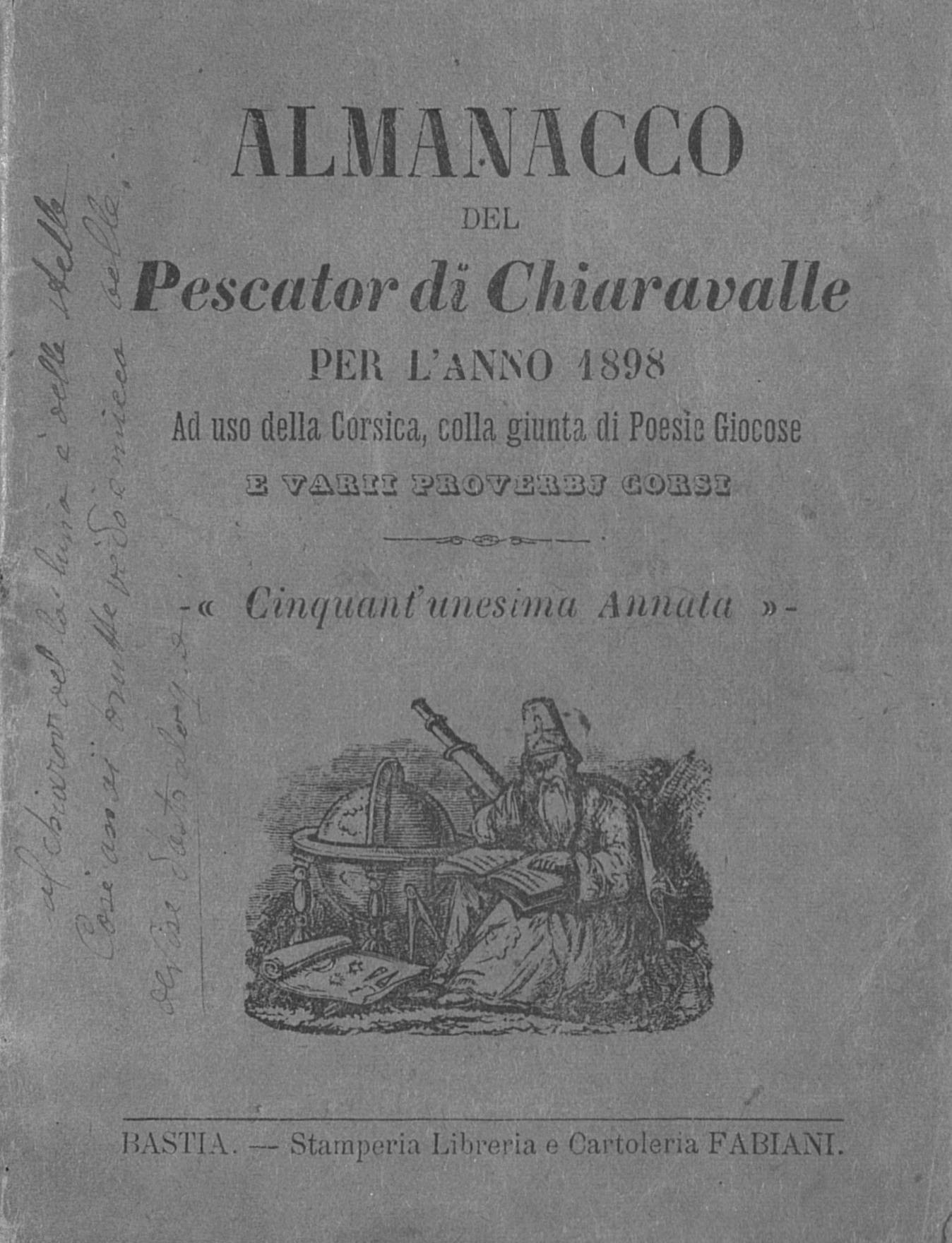 >Almanacco del Pescator di Chiaravalle per l'anno 1898