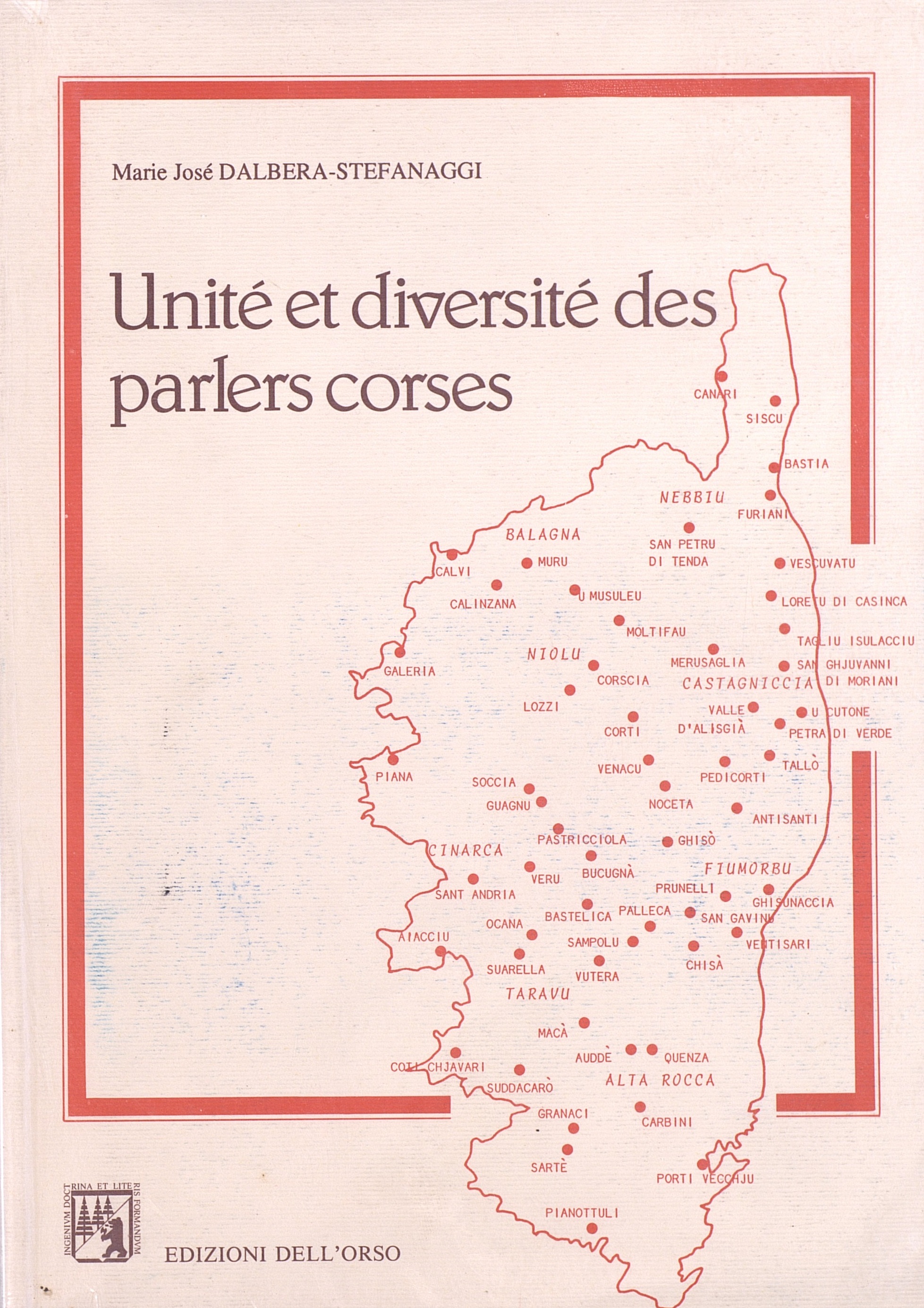 >Unité et diversité des parlers corses