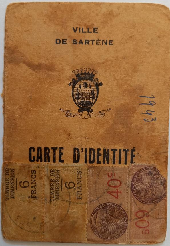 Carte d'identité de Pierre Giovannangeli (circa 1943)