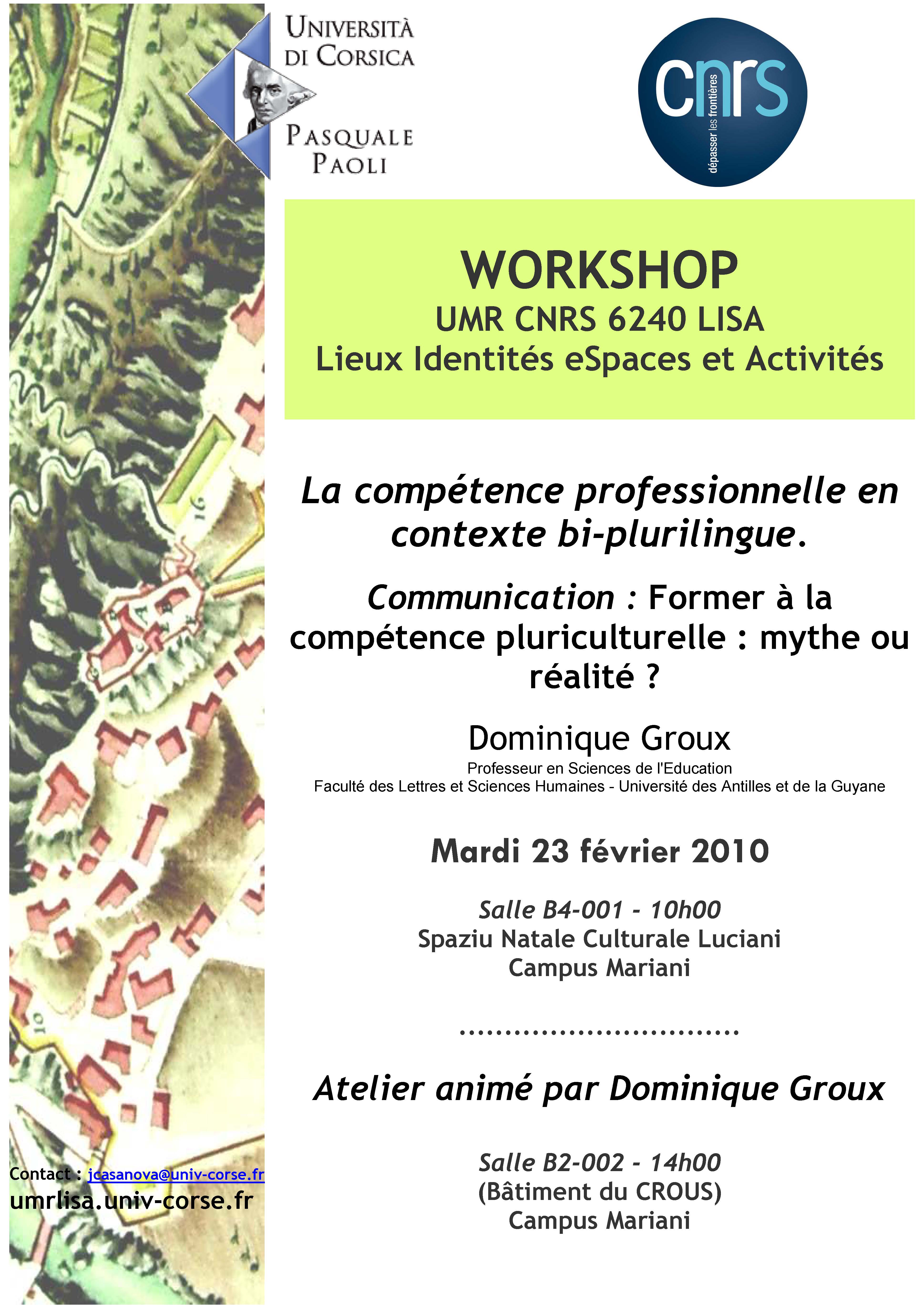 Workshop Dominique Groux - La compétence professionnelle en contexte bi-plurilingue
