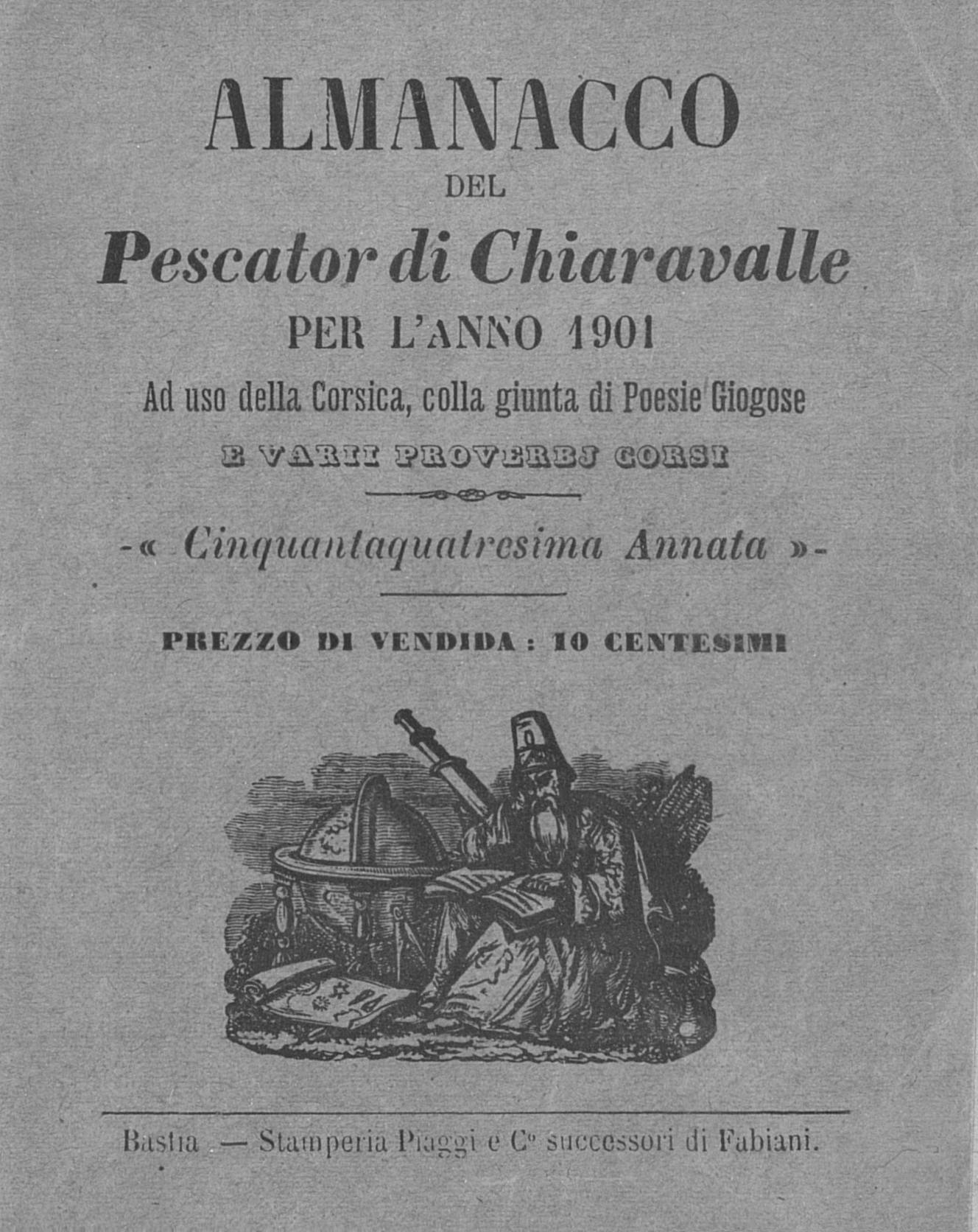 >Almanacco del Pescator di Chiaravalle per l'anno 1901