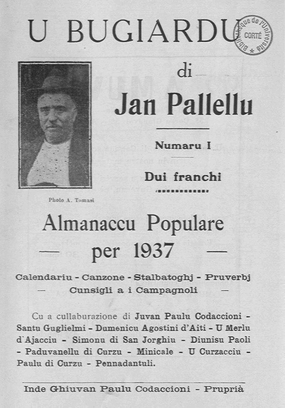 >U Bugiardu di Jan Pallellu (1937)