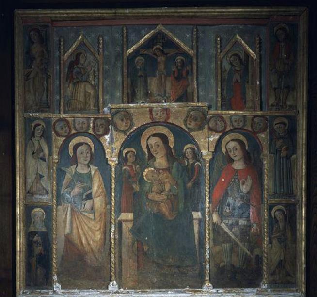Vierge à l’enfant entourée de Saints