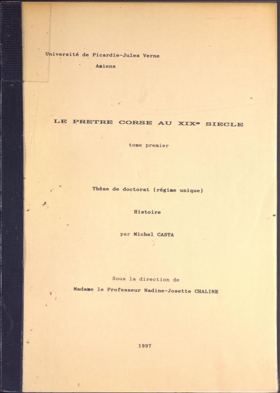 >Le prêtre corse au XIXe siècle