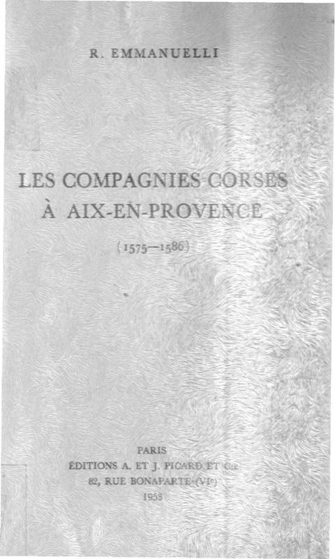 >Les Compagnies corses à Aix-en-Provence