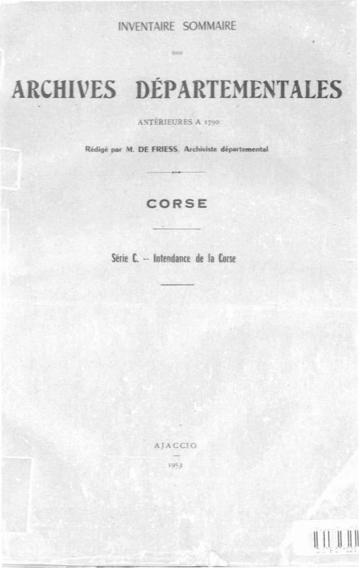 >Archives départementales antérieures à 1790