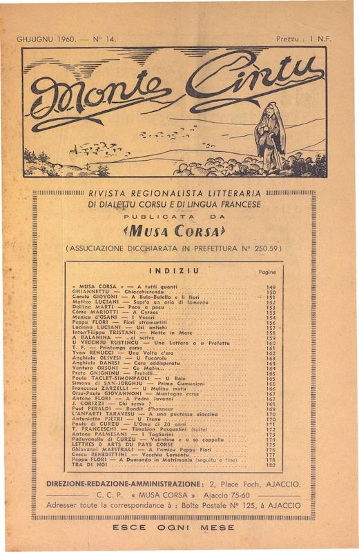 >Monte Cintu Numaru 14 Ghjugnu 1960