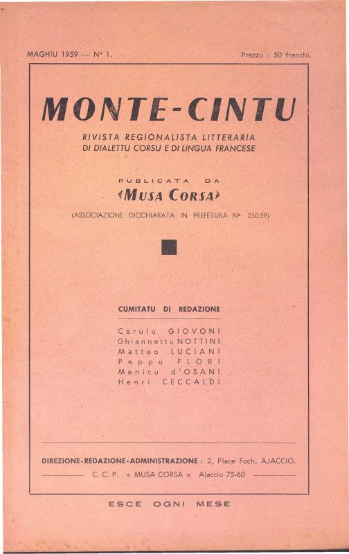 >Monte Cintu Numaru 1 Maghiu 1959