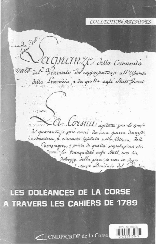 >Les Doléances de la Corse