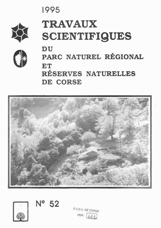 >Travaux Scientifiques du Parc Naturel Régional et des Réserves Naturelles de Corse 1995 - n° 52