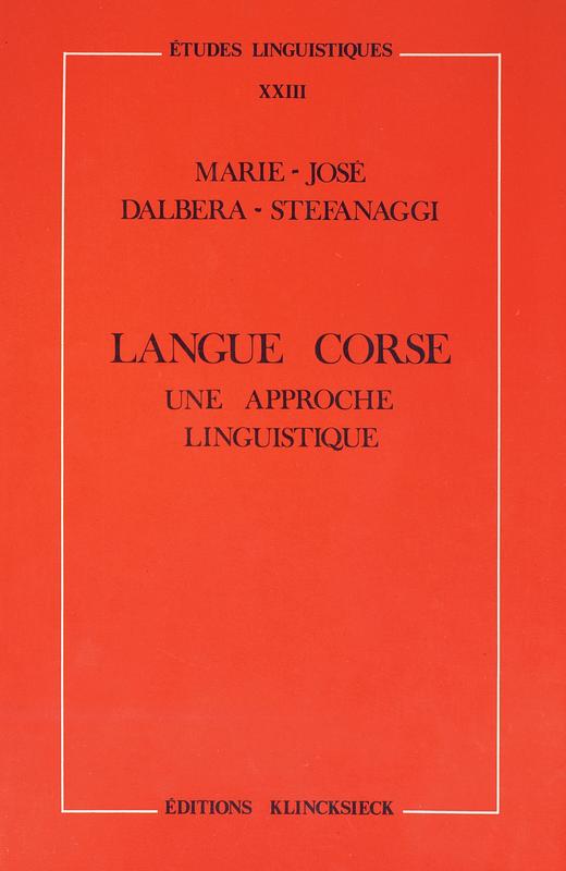 >Langue Corse une approche linguistique