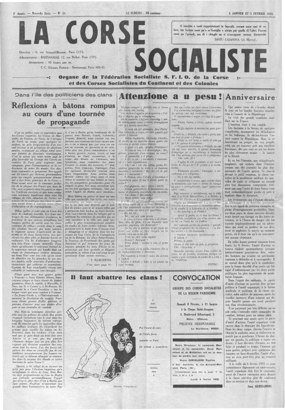 La Corse socialiste (1935)
