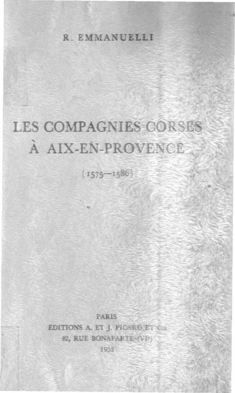 >Les Compagnies corses à Aix-en-Provence