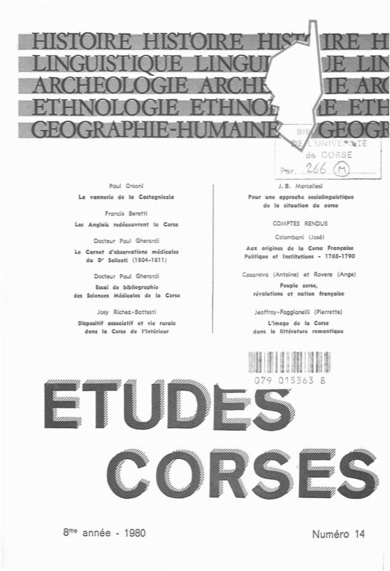>Études Corses n°14