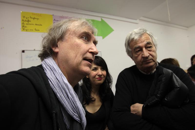 >Plantu et Batti en visite à l'école de Calacuccia (photo 1)