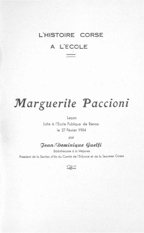 >L'histoire corse à l'école