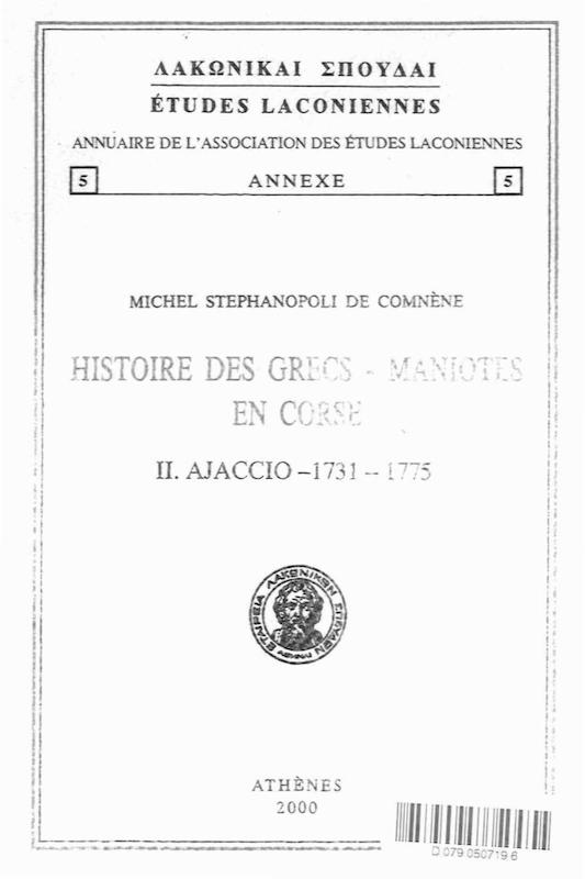 >Histoire Grecs-Maniotes en Corse
