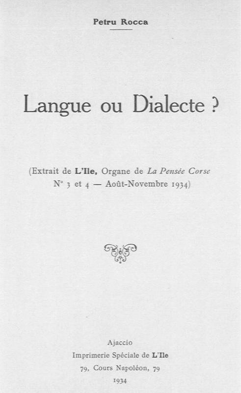 >Langue ou dialecte ?