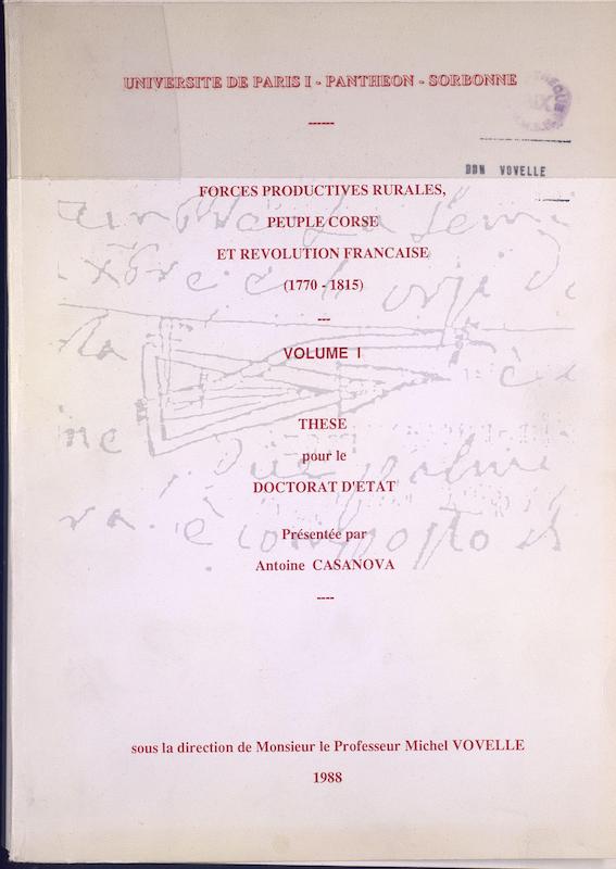 >Forces productives rurales, peuple corse et révolution française (1770-1815)