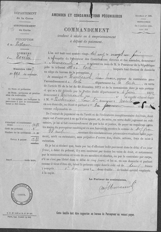 Documents personnels : cartes d'identité, actes de mariage (Joseph-Antoine Canasi)