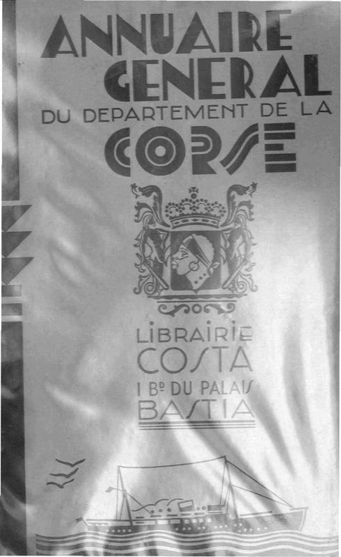 >Annuaire géneral du département de la Corse