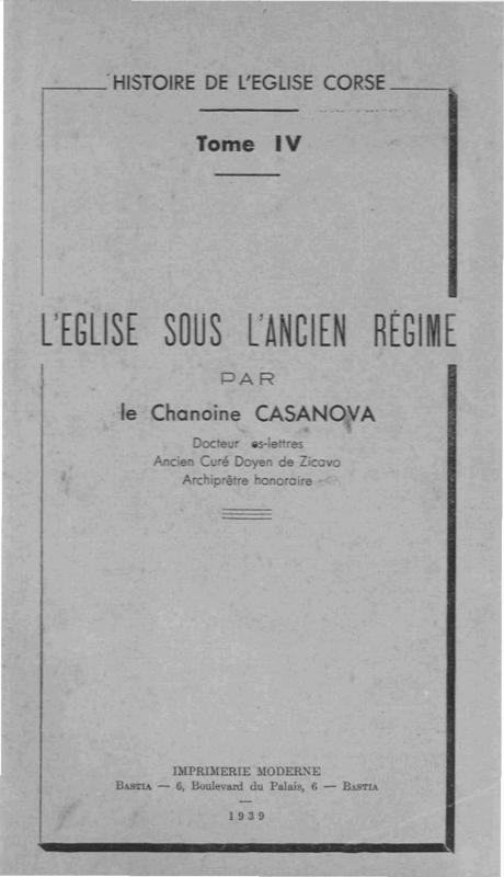 >Histoire de l'église corse IV