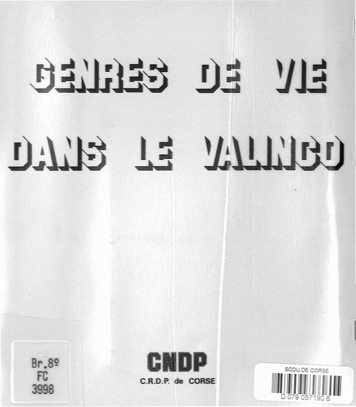 >Genres de vie dans le Valinco