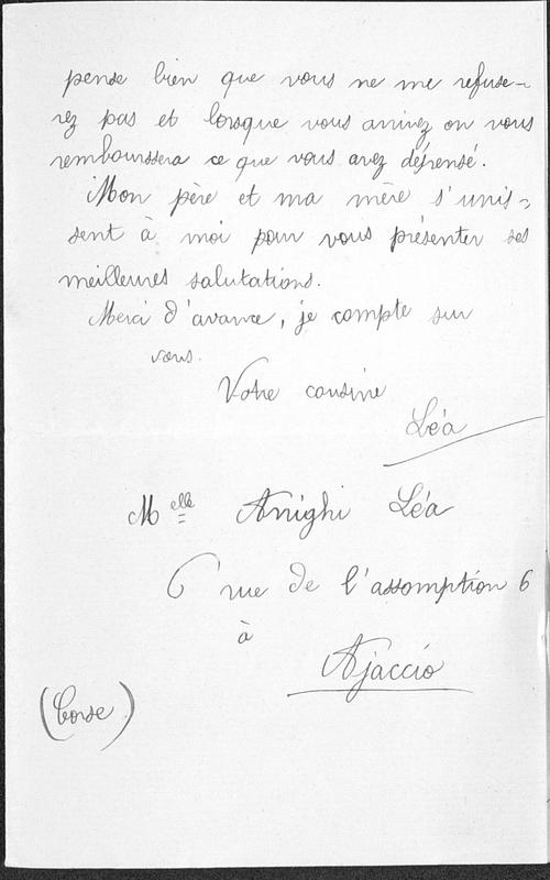 Correspondances familiales : Léonard Canasi à son fils Joseph-Antoine