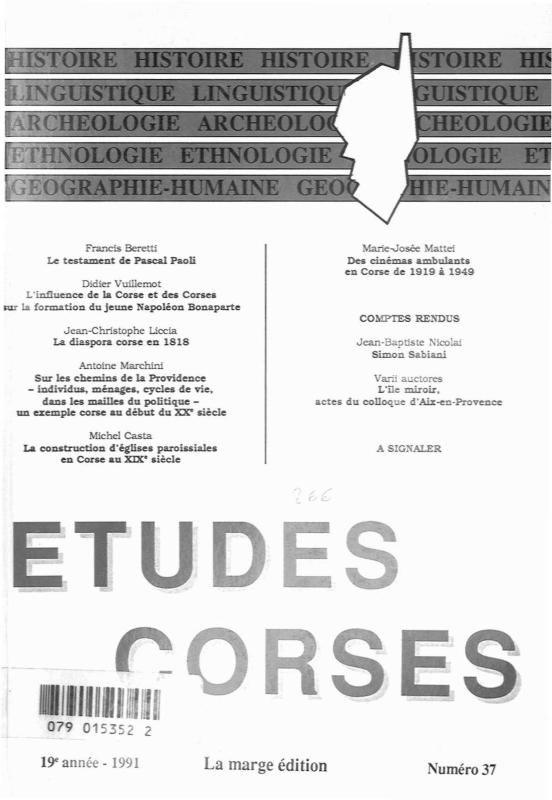 >Études Corses n°37