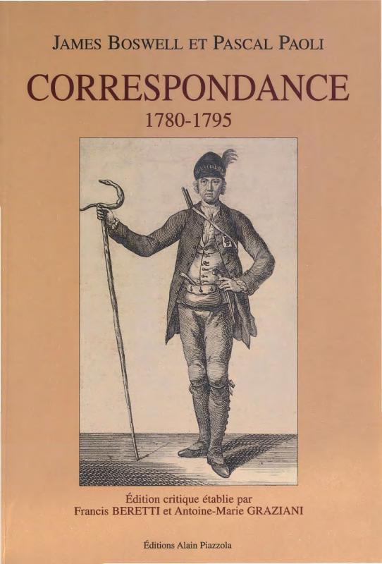 James Boswell et Pascal Paoli, Correspondance 1780-1795