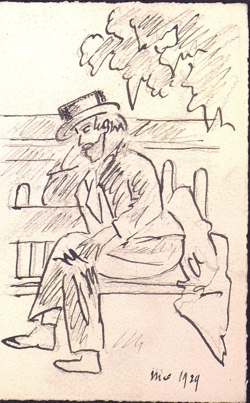 >Sieste sur un banc à Nice (2)