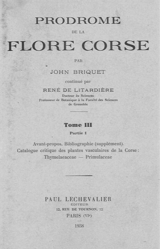 >Prodome de la flore corse