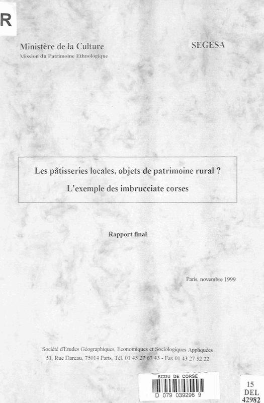 >Les Pâtisseries locales : objet du patrimoine rural