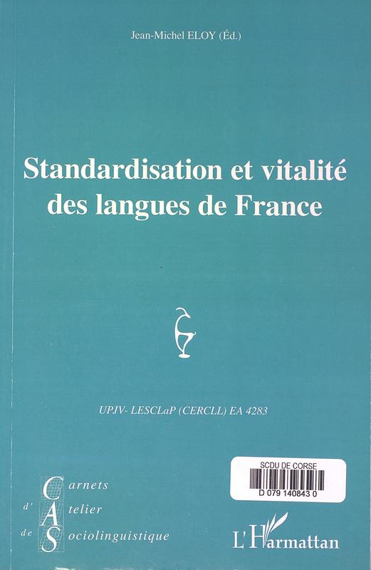 >Standardisation et vitalité des langues de France