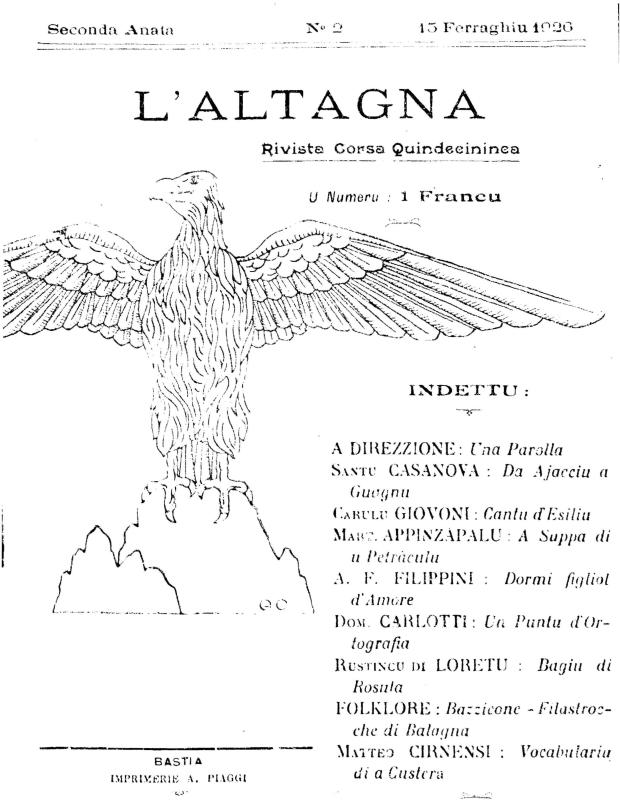 >L’Altagna Ferraghju 1926