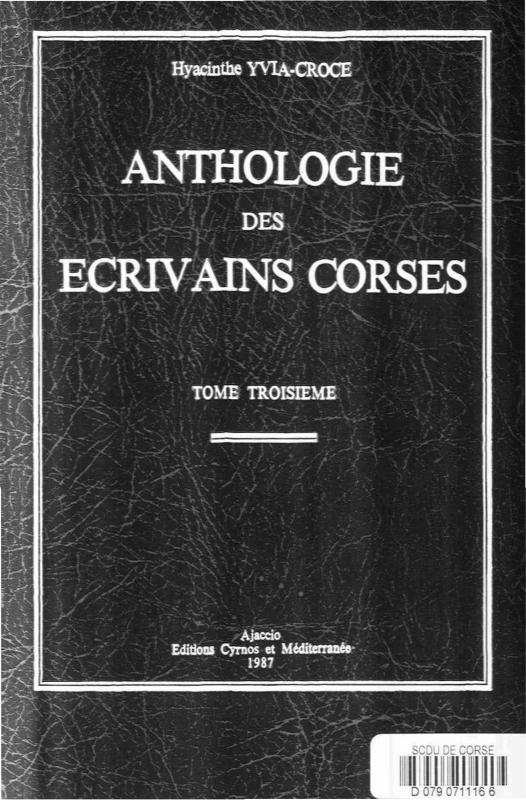 >Anthologie des écrivains corses
