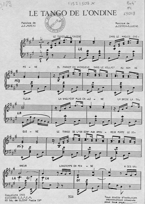 >Le tango de l'ondine