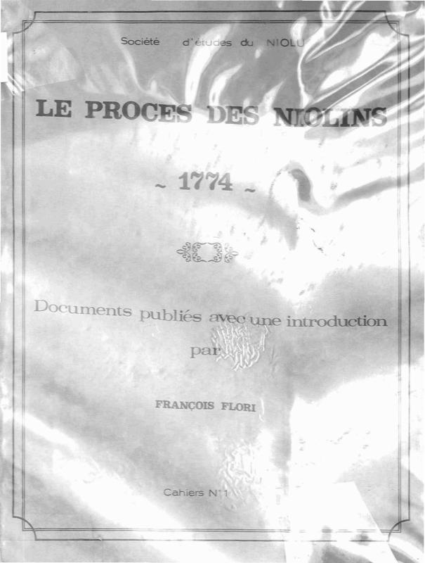 >Le procès des Niolins 1774
