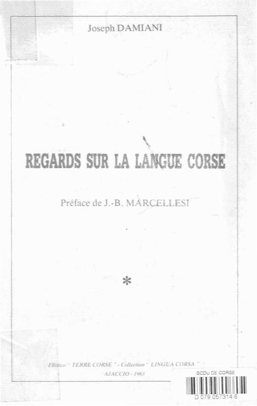 >Regards sur la langue corse