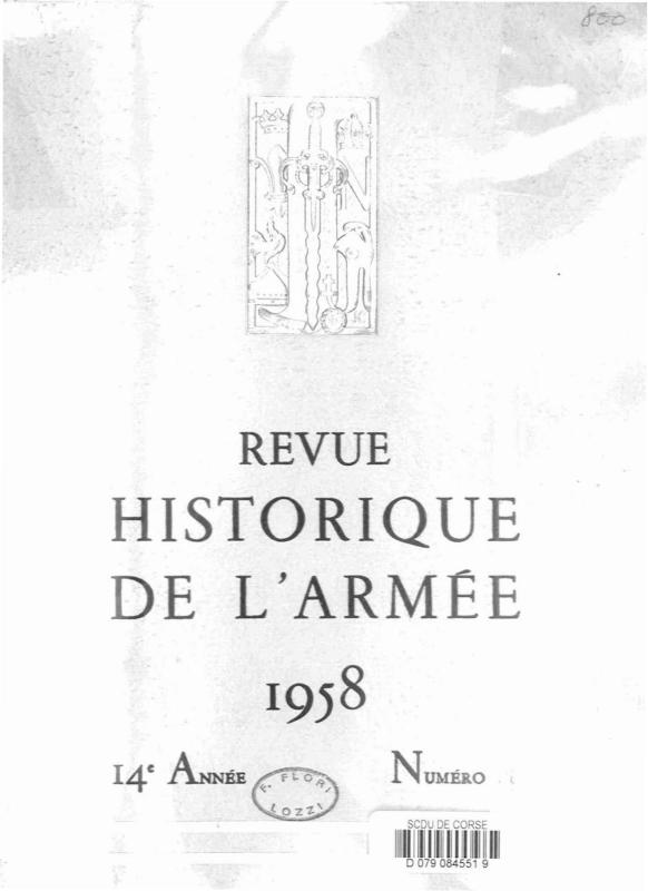 >Revue historique de l'armée