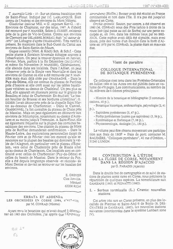 >Le monde des plantes, N°429-430