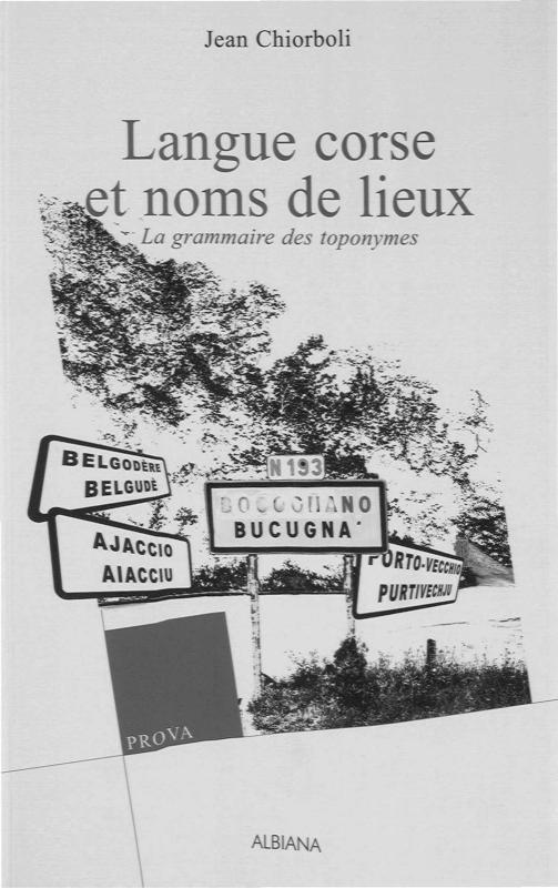 >Langue corse et noms de lieux