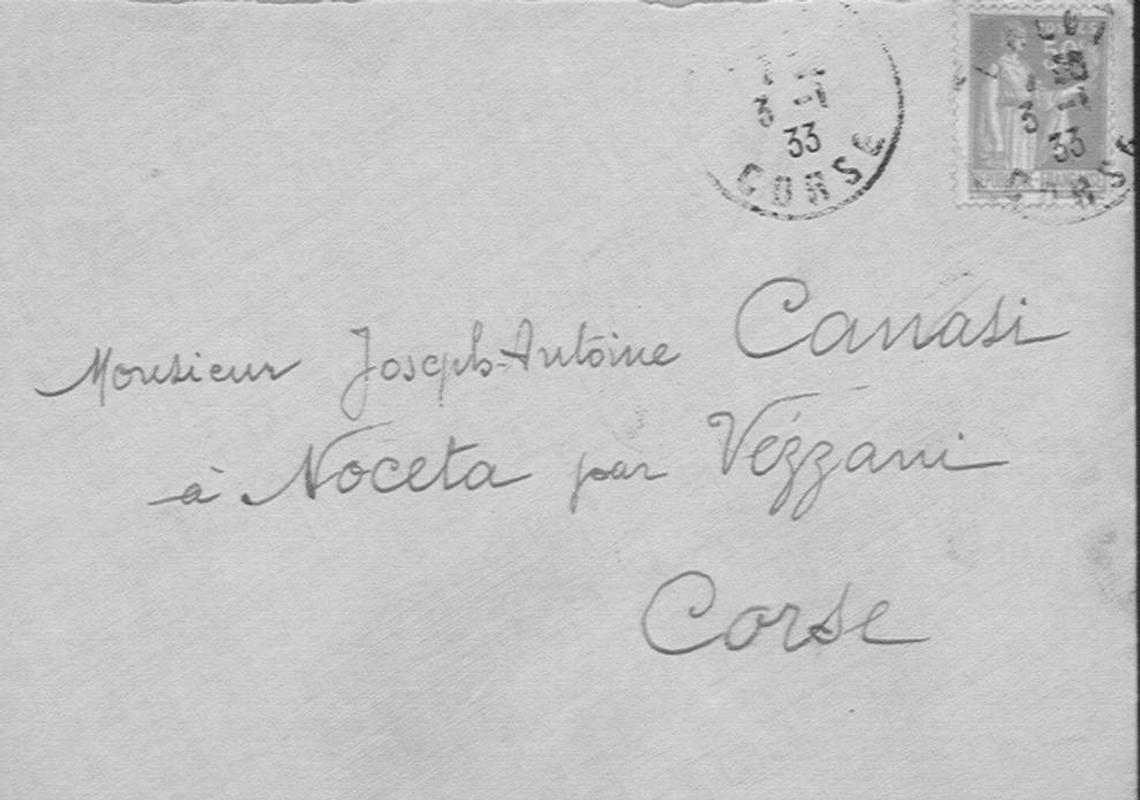 >Enveloppes des correspondances de Joseph-Antoine Canasi