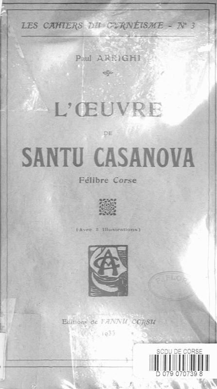 >L'oeuvre de Santu Casanova - Félibre Corse