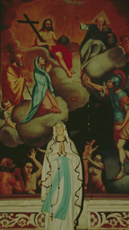>Intercession de la Vierge et de saint Joseph en faveur des Ames du Purgatoire