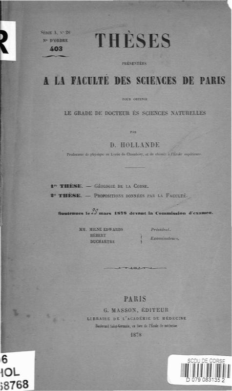 >Géologie de la Corse